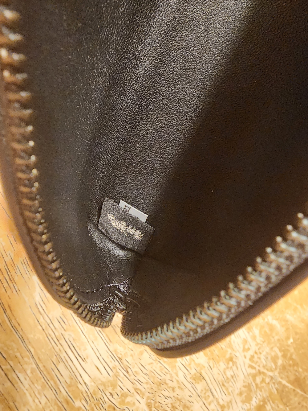 Coach Leather Pencil Case in black featuring a smooth leather finish - Picture 15 of 15